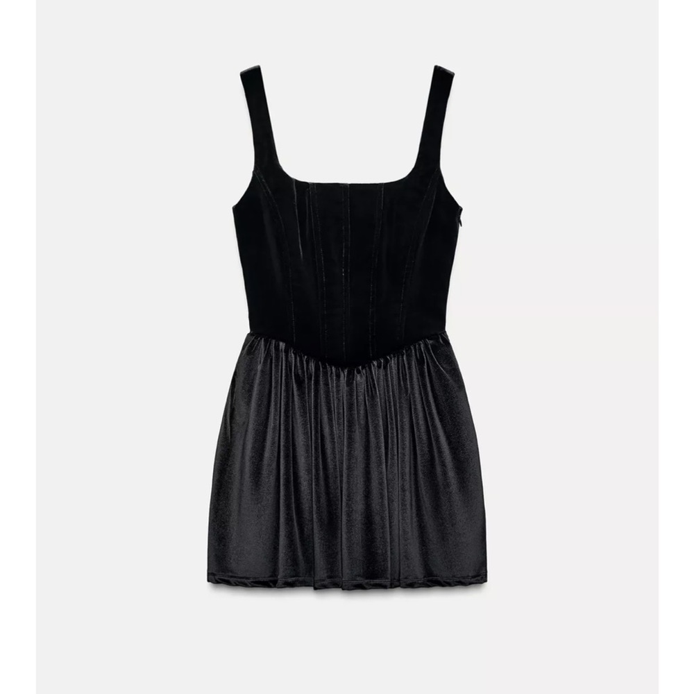 ZARA RUCHED CORSET DRESS - SIZE SMALL - NEW WITH TAGS
